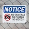 Signmission No Cameras No Photos No Videos, 10 in W x Rectangle, Plastic OS-2PACK-NS-P-710-L-14402 - alternate 5